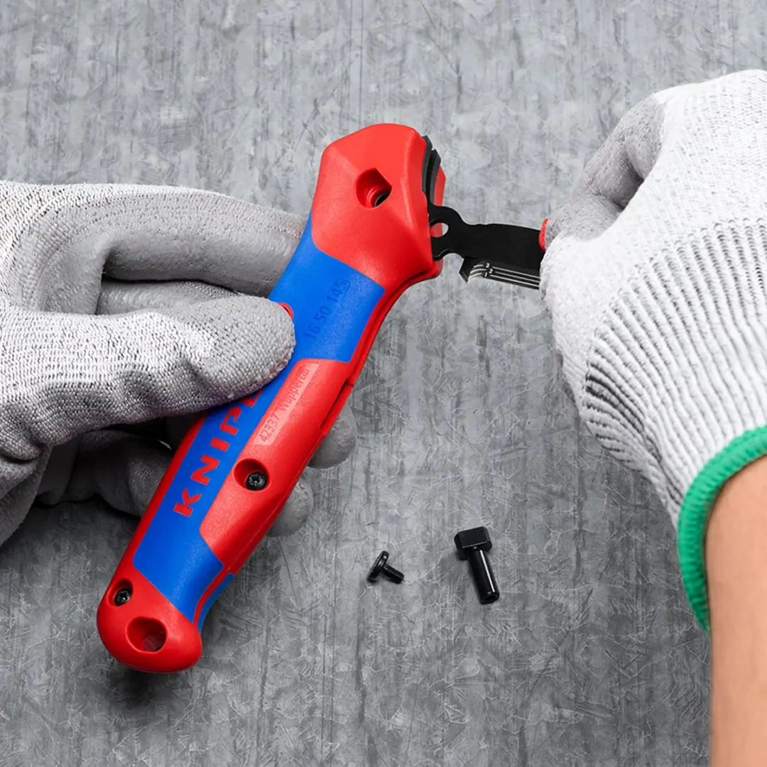 Knipex 16 50 145 SB Draadstripmes - Ronde kabel 7mm