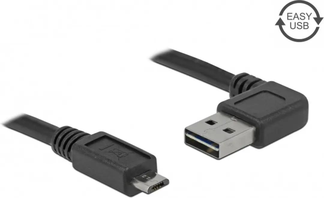 Delock Micro USB naar Easy-USB-A Haaks Kabel 2.0