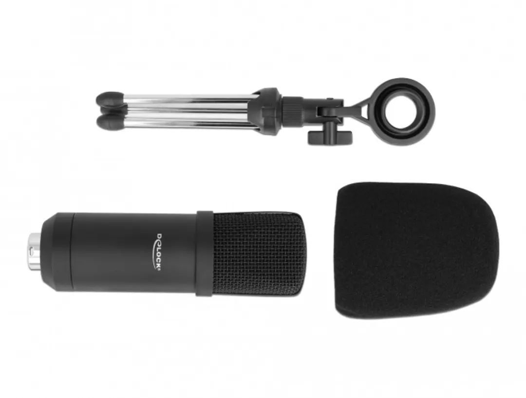 Delock 66640 Podcastmicrofoon XLR - Zwart