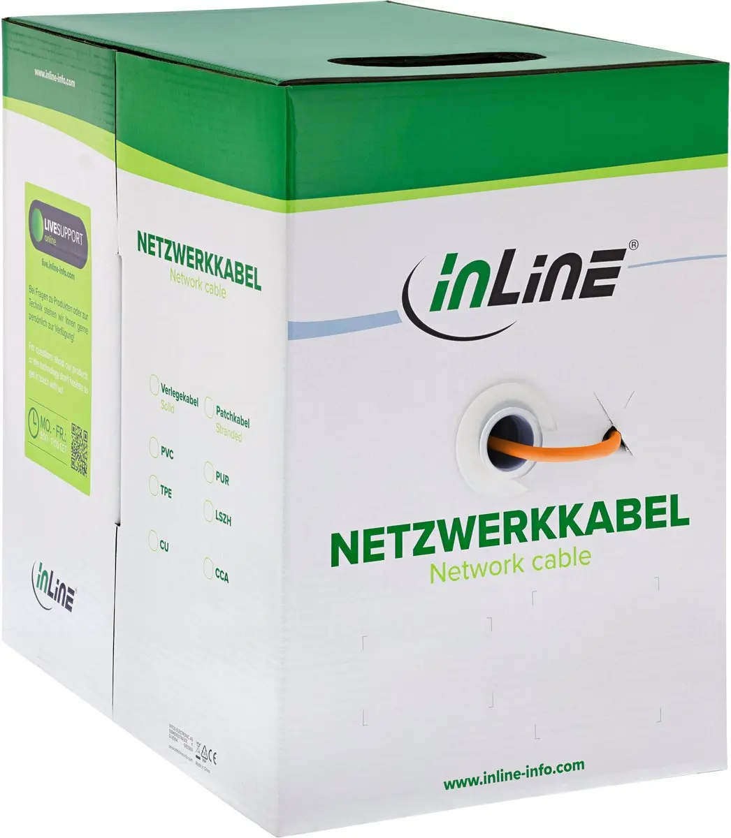 InLine S/FTP CAT6 Netwerkkabel - 50m - Oranje