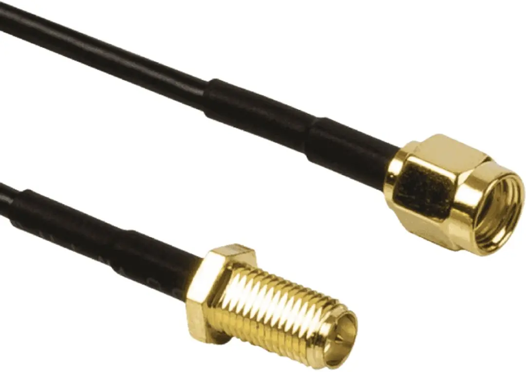 Nedis Antennekabel RP-SMA Male naar Female 2.00m - Verguld - 50 Ohm