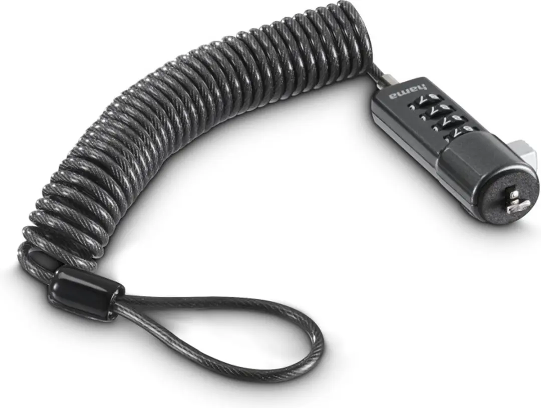 Hama Portable Laptopslot - Antraciet - 4-cijferig cijferslot
