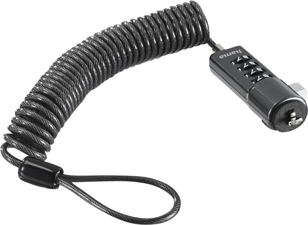 Hama Portable Laptopslot - Antraciet - 4-cijferig cijferslot