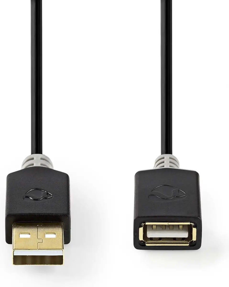 Nedis USB-A Kabel 480 Mbps Verguld 3m Antraciet