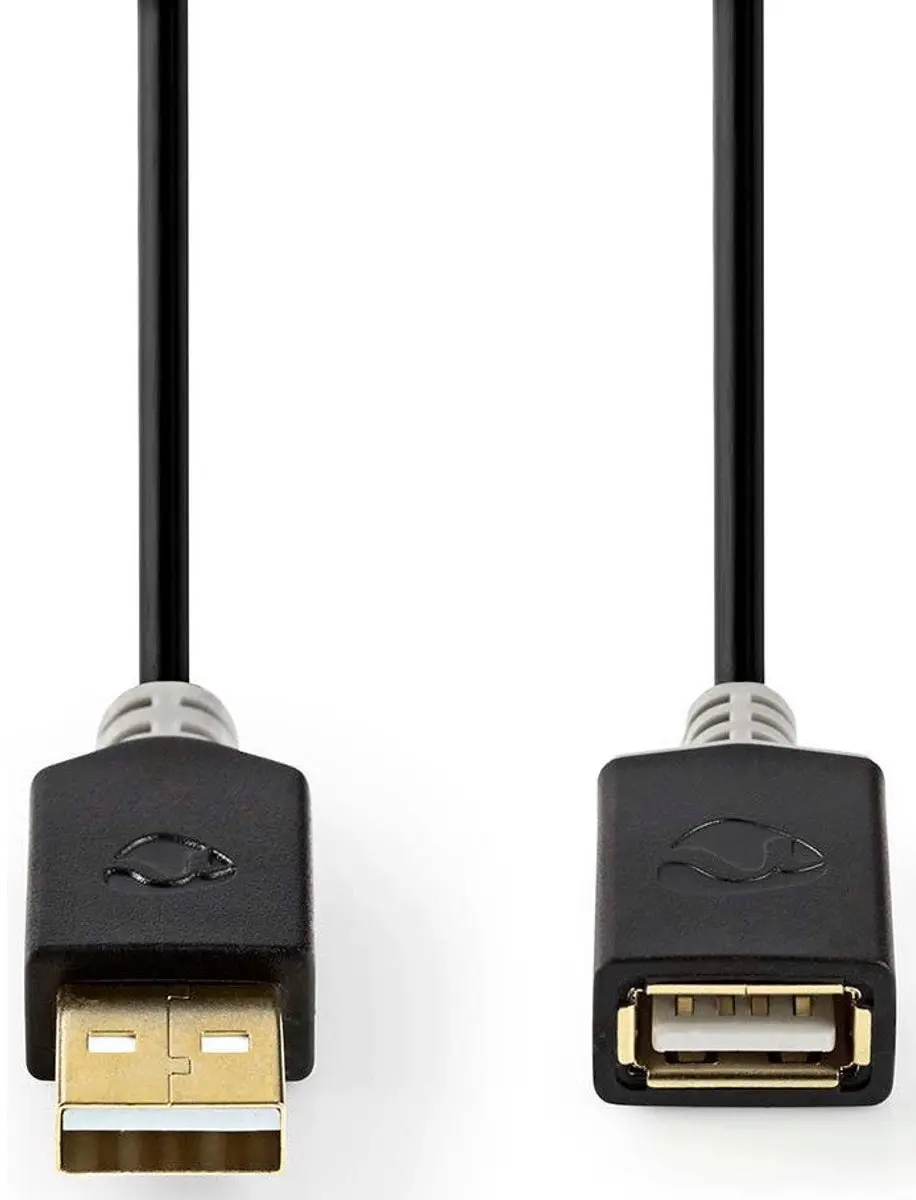 Nedis USB-A Kabel 480 Mbps Verguld 3m Antraciet