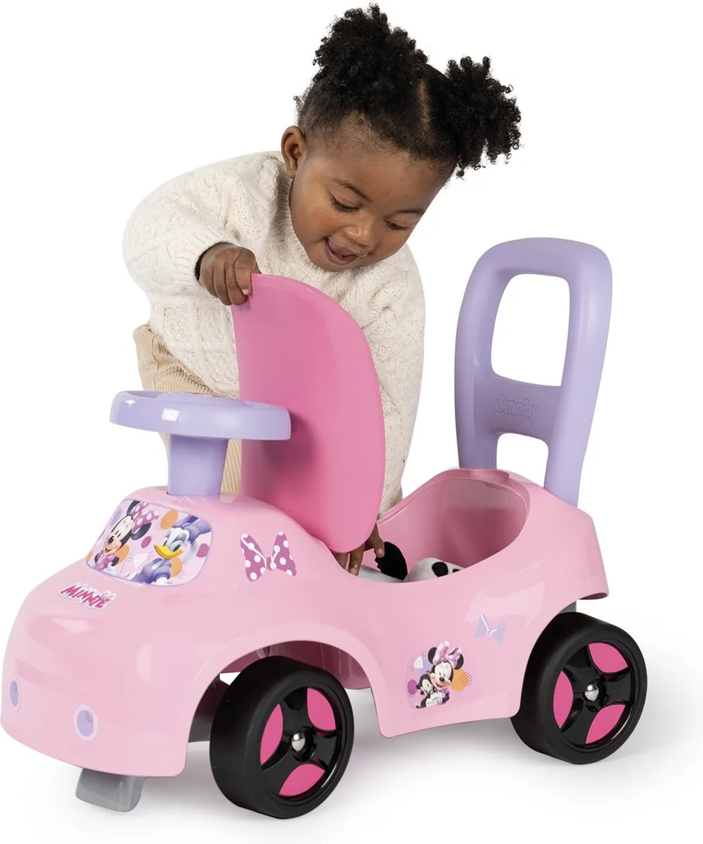 Smoby Disney Minnie Auto Ride-On 7600720544 - Zwart/Rozig - afbeelding 6 van 6