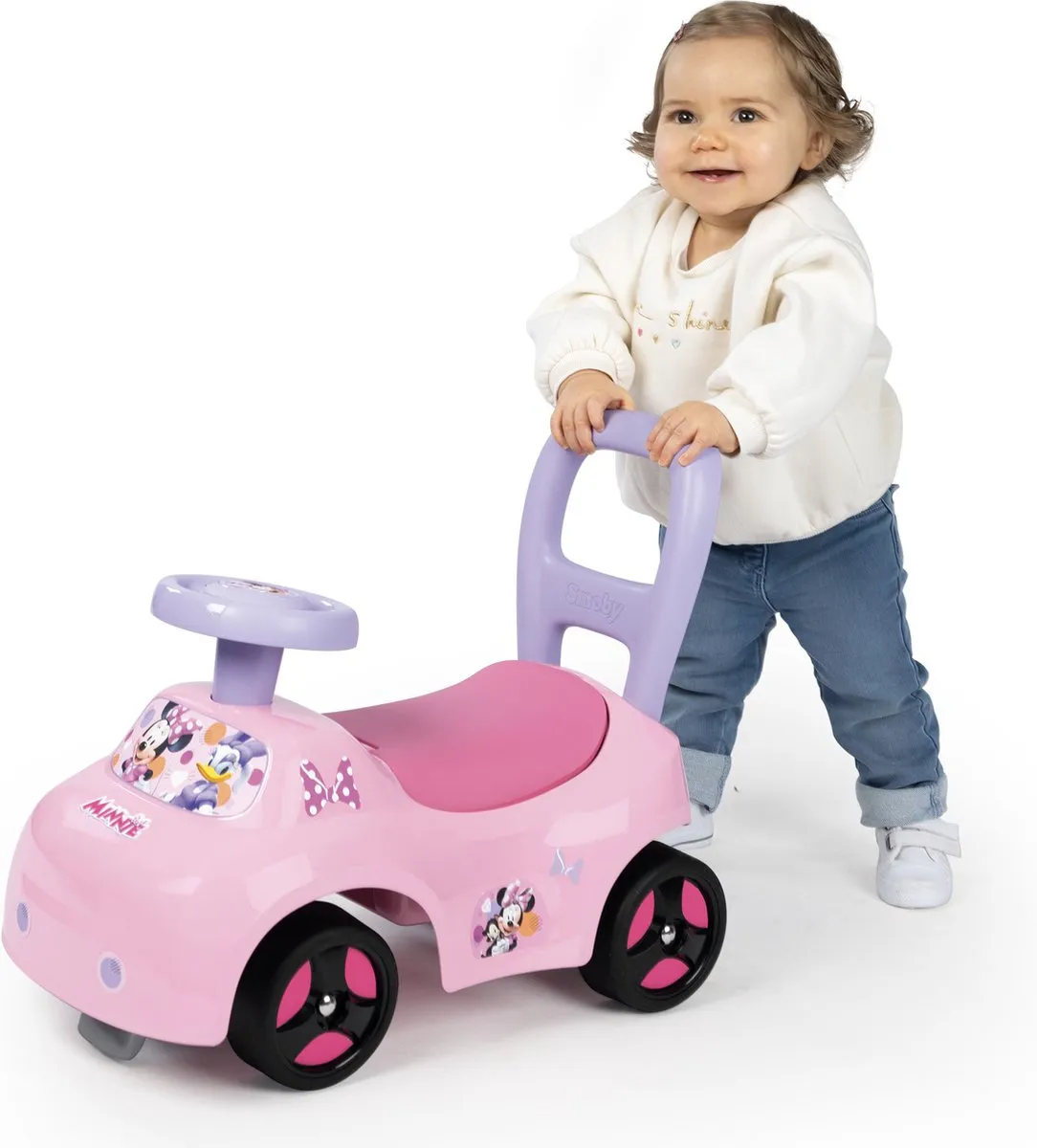 Smoby Disney Minnie Auto Ride-On 7600720544 - Zwart/Rozig
