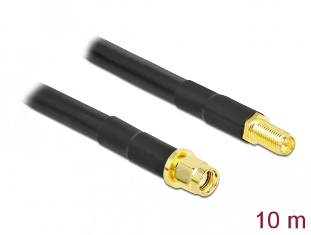 Delock Antennekabel RP-SMA Stekker naar RP-SMA Jack 10m