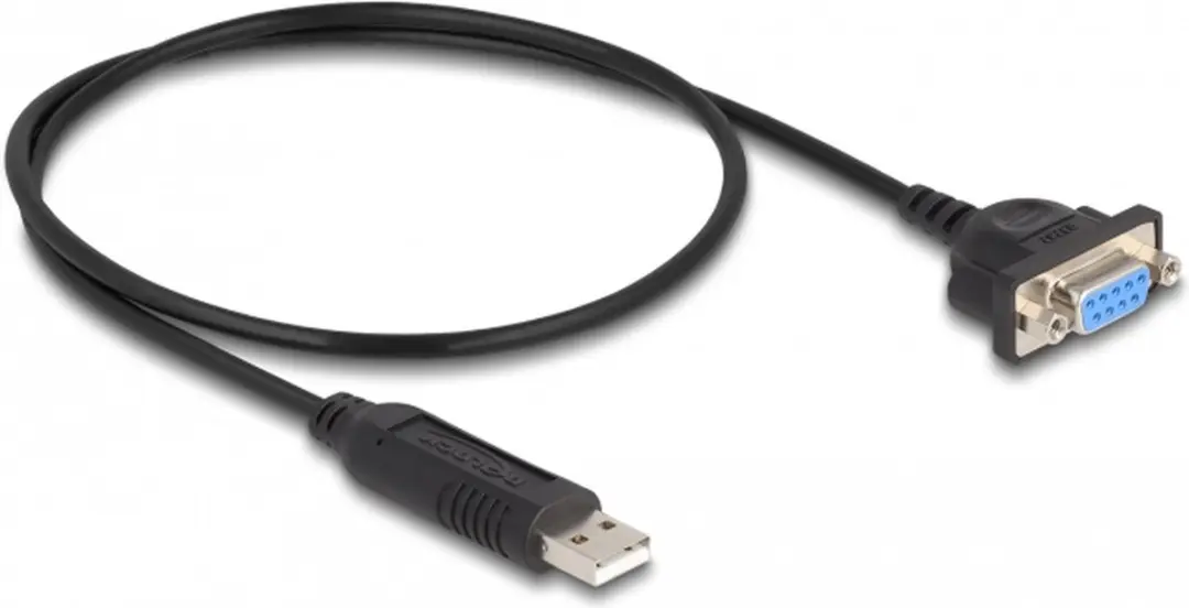 Delock USB 2.0 naar RS-232 Adapter 66470 - Zwart