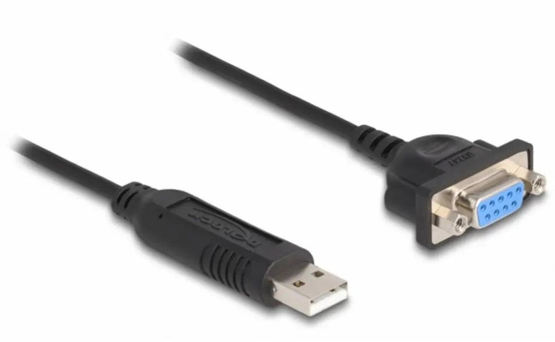 Delock USB 2.0 naar RS-232 Adapter 66470 - Zwart