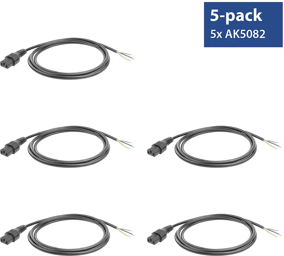 ACT AK5330 Netsnoer C13 IEC Lock - 5 Stuks