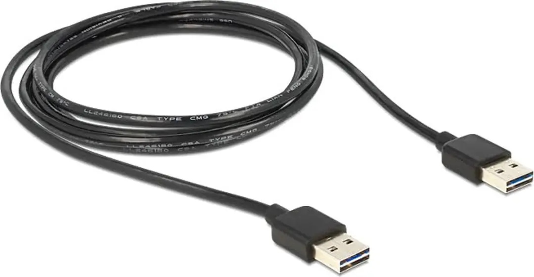 Delock USB Kabel A-A 1.00m - Zwart