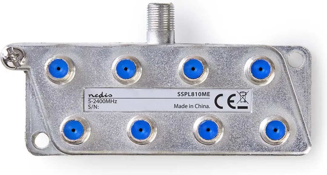 Nedis SSPL810ME Satellietsplitter 8x - 2400 MHz - 18.5 dB - Zilver - afbeelding 6 van 6