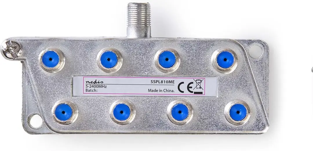 Nedis SSPL810ME Satellietsplitter 8x - 2400 MHz - 18.5 dB - Zilver