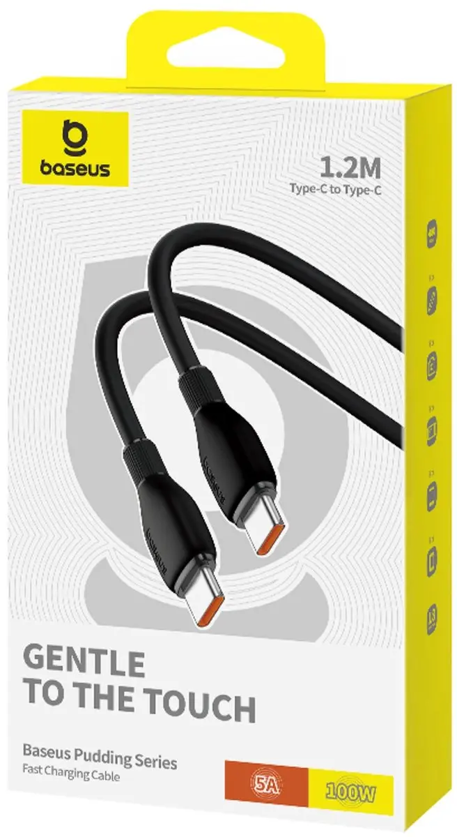 Baseus Pudding Series USB-C Kabel 100W - Transparant