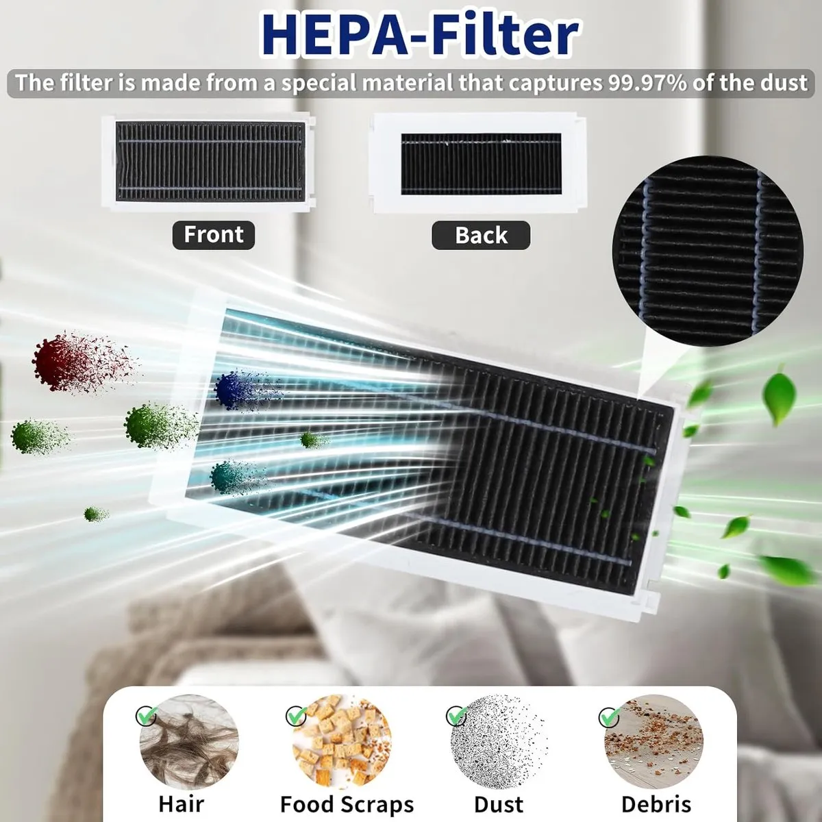 Ecovacs Deebot N30 Accessoires Kit 21 Stuks - Hoofd-/Zijborstels, Filter, Dweilpads, Stofzak - afbeelding 6 van 6