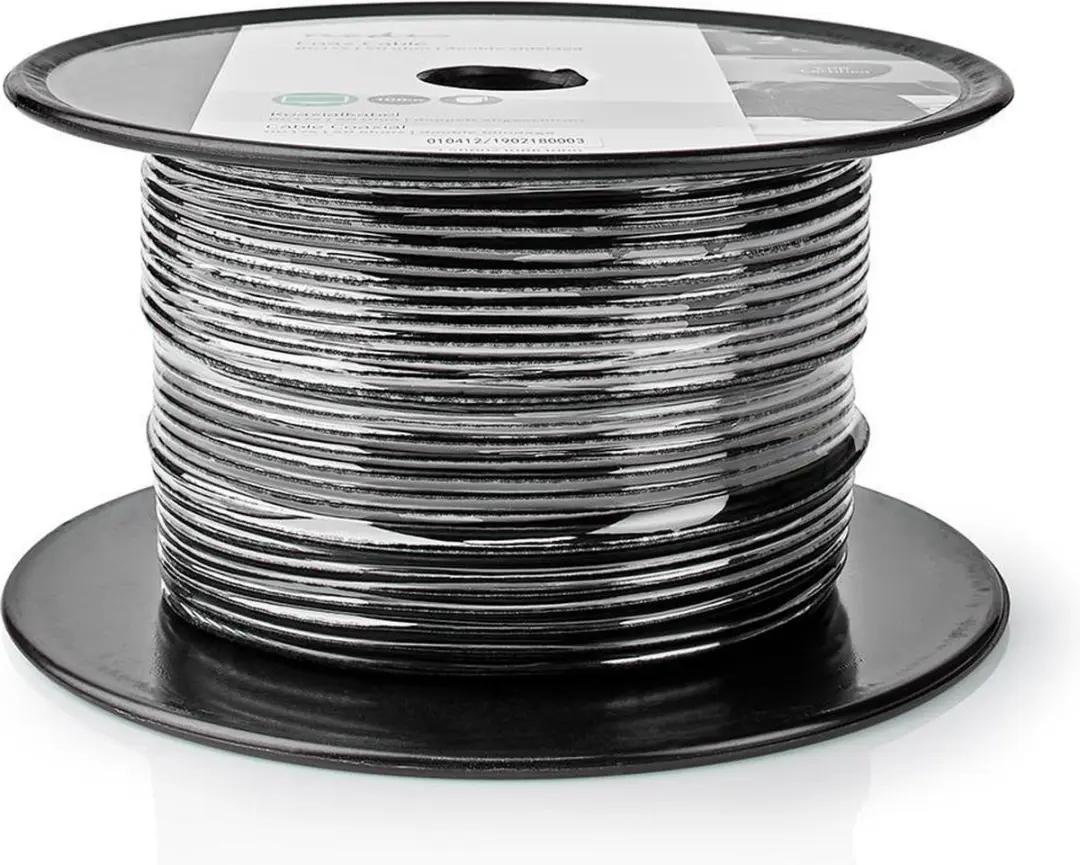 Nedis Coaxkabel RG174 100m - ECA - 50 Ohm - Zwart