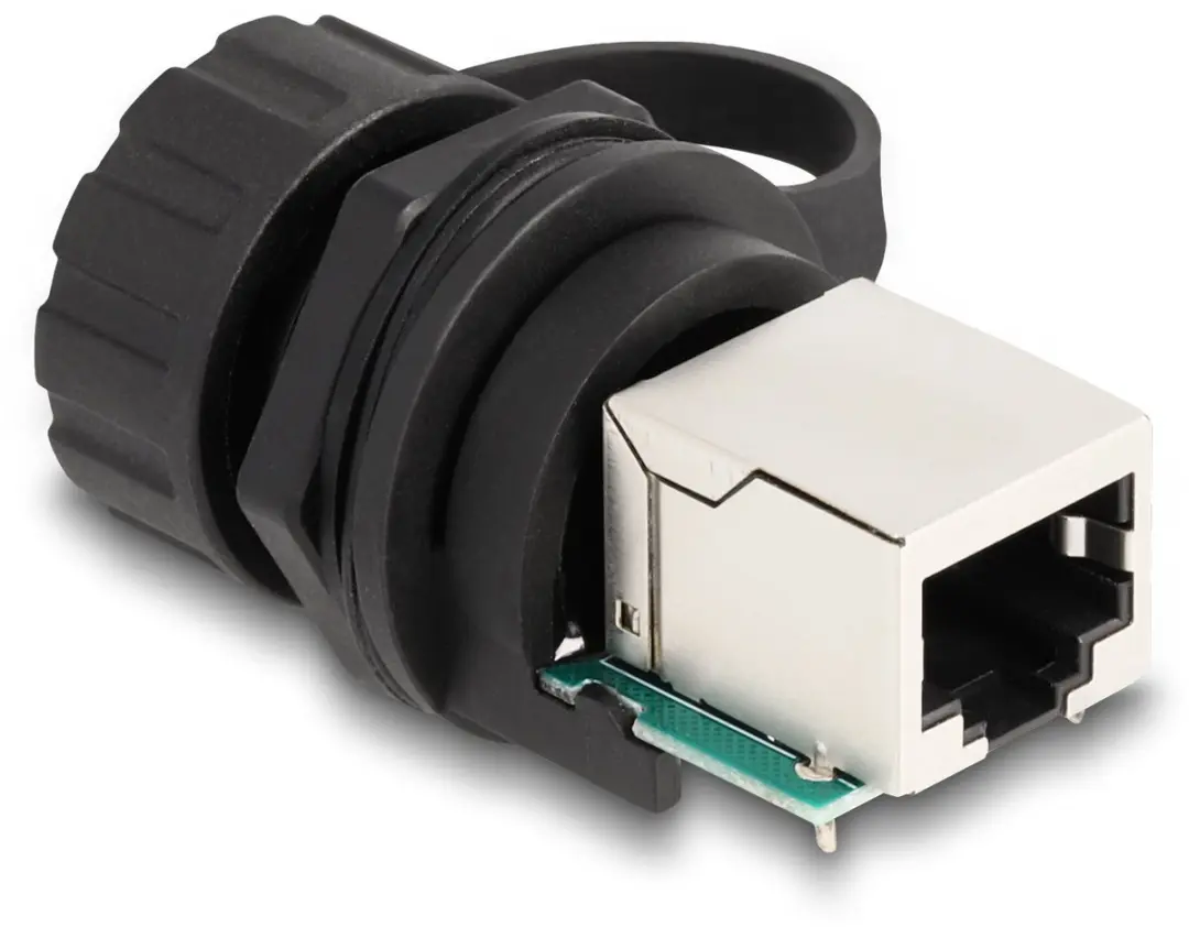 Delock RJ50 Jack-naar-Jack Kabelconnector - IP68 - Zwart
