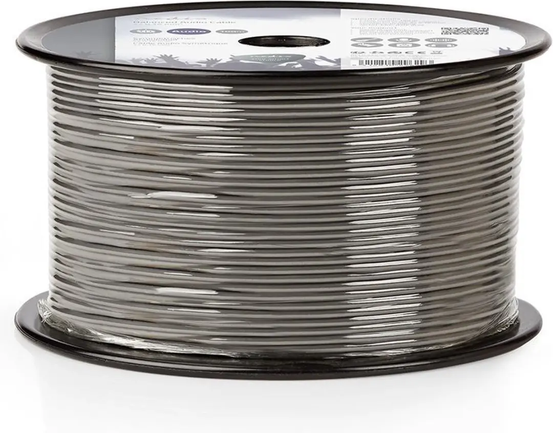 Nedis COTR15000GY100 Audiokabel 0.16mm² - 100m - Donkergrijs