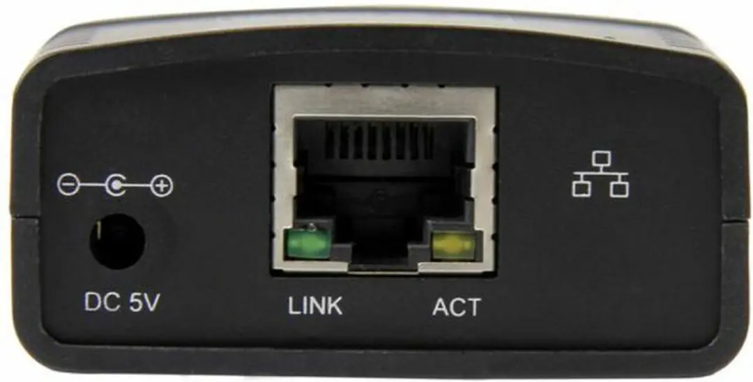 Startech PM1115U2 Printserver 10/100 Mbit/s USB 2.0 - Zwart