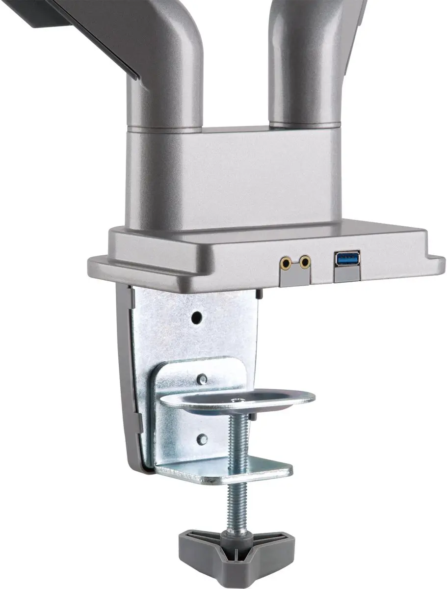 InLine Bureausteun Lifter USB/Audio 2 Monitoren tot 81cm - Zilver