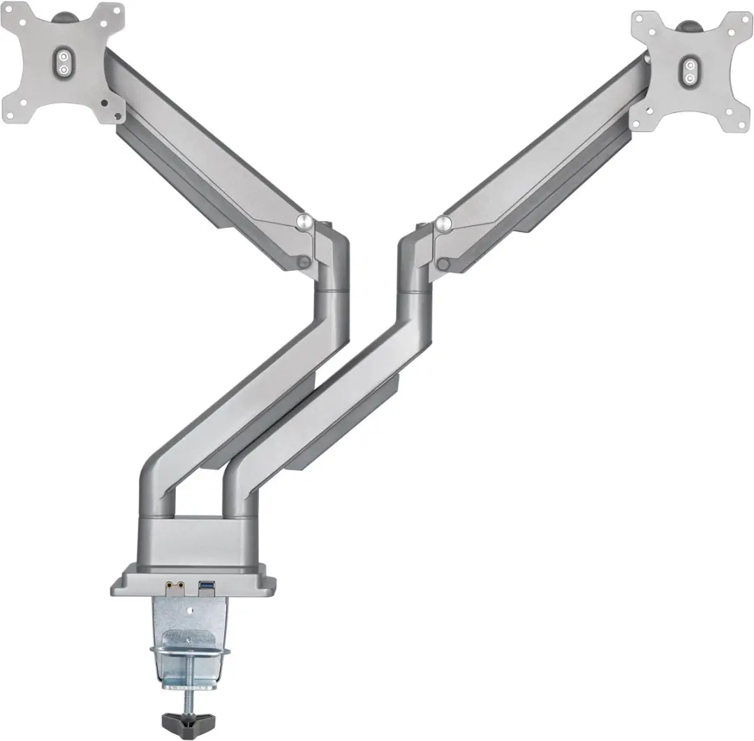 InLine Bureausteun Lifter USB/Audio 2 Monitoren tot 81cm - Zilver
