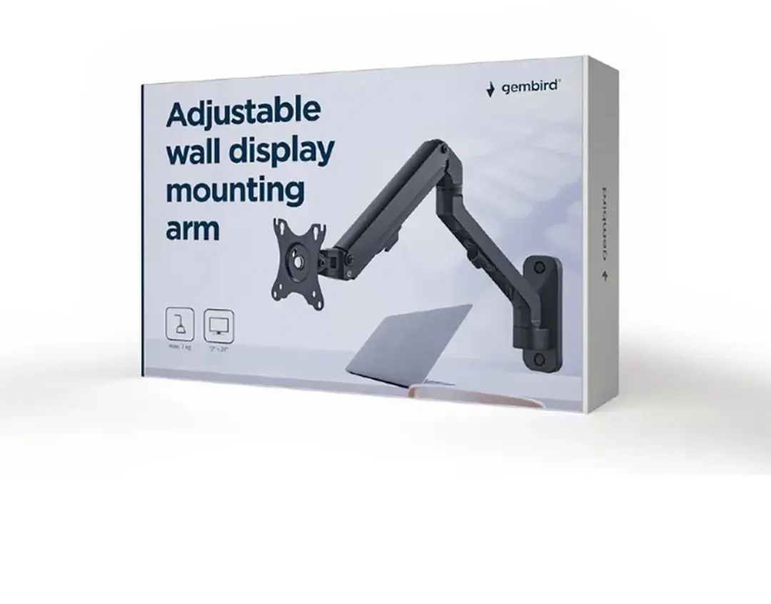 Gembird MA-WA2-01 TV Wandbeugel - 14 kg - Zwart