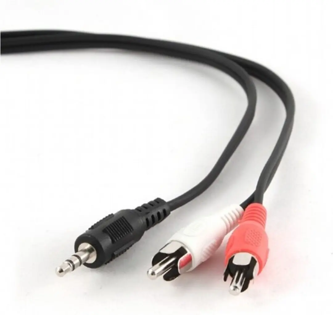 Gembird CCA-458-2.5M Adapterkabel 3,5mm naar RCA - Zwart