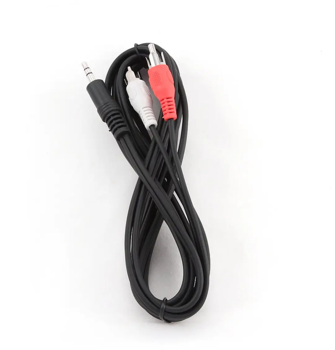 Gembird CCA-458-2.5M Adapterkabel 3,5mm naar RCA - Zwart