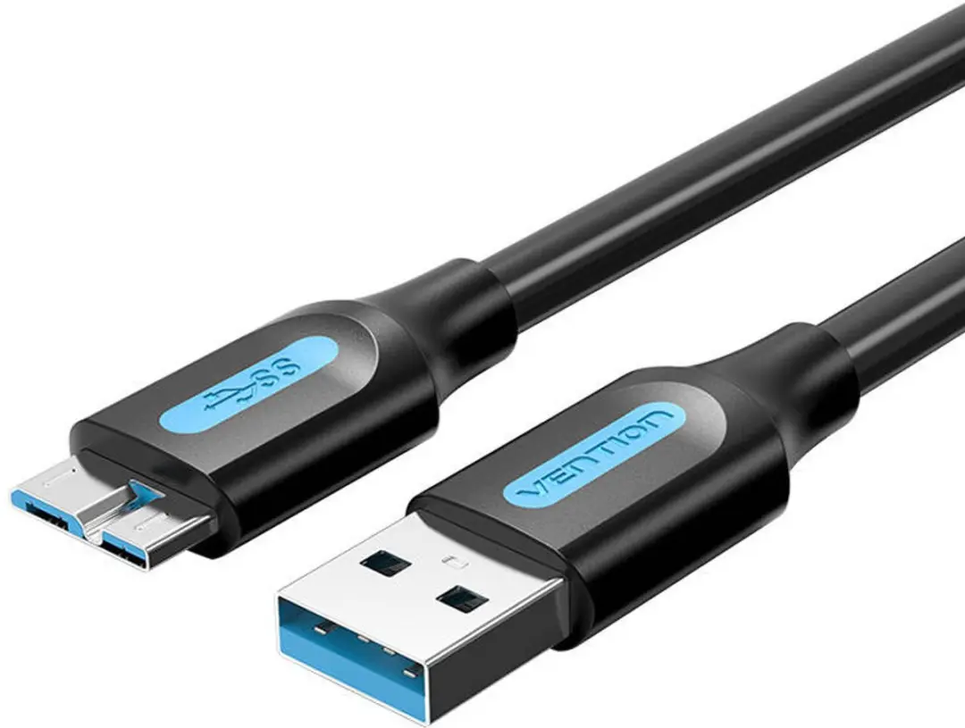 Vention USB 3.0 A naar Micro-B Kabel 0,5m - 2A - Zwart