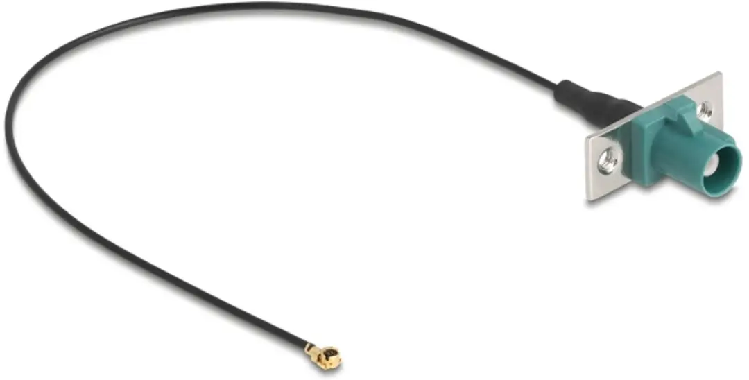 Delock FAKRA naar MHF I Antennekabel 20cm - Zwart/Turkoois