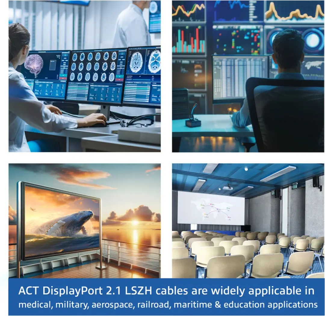 ACT 20m 8K DisplayPort 2.1 AOC AK4172 - Zwart