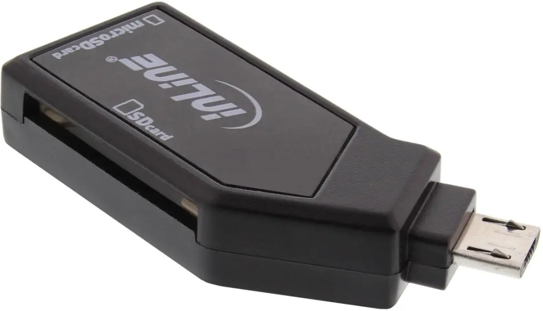 InLine 66778 Micro USB OTG Kaartlezer - Zwart