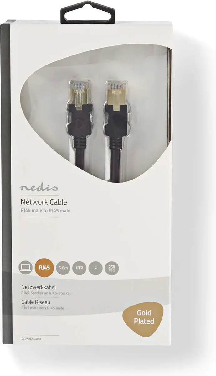 Nedis CAT6 Netwerkkabel CCBW85210AT50 - 5m - Antraciet