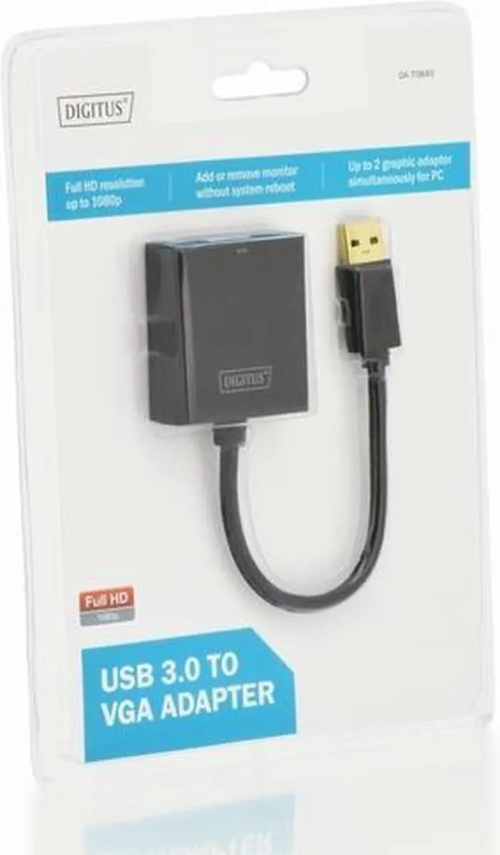 Digitus DA-70840 USB 3.0 naar VGA Adapterkabel - Zwart - afbeelding 6 van 6