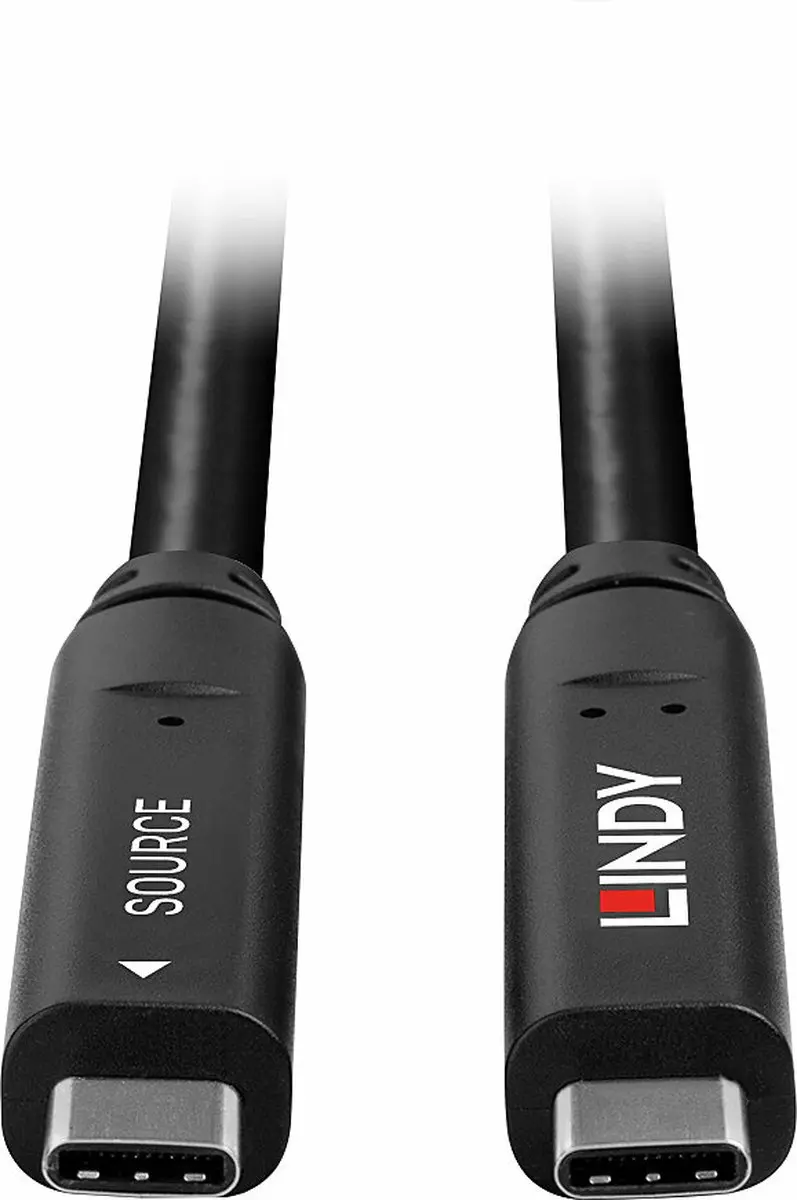 Lindy 43393 USB-C Kabel 8m - USB 3.2 Gen 1 - Zwart