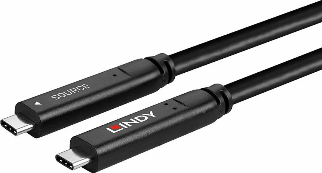 Lindy 43393 USB-C Kabel 8m - USB 3.2 Gen 1 - Zwart