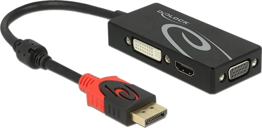 Delock DisplayPort 1.2 naar HDMI/DVI/VGA Adapter