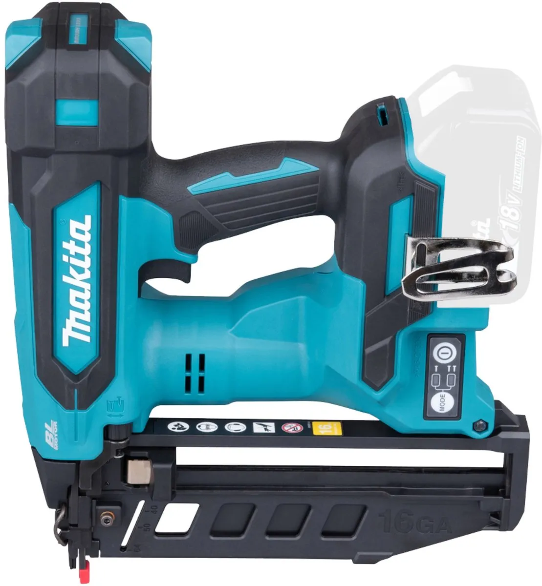 Makita DBN 601 RTJ Accu Spijkerapparaat 18V - 2x 5,0Ah + Lader + Makpac - afbeelding 6 van 6