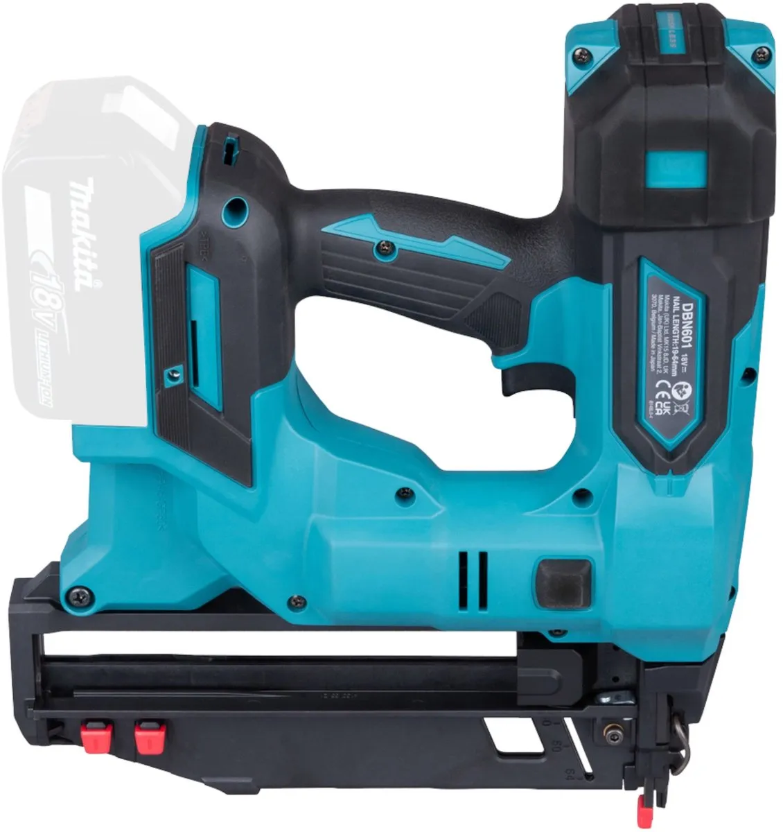Makita DBN 601 RTJ Accu Spijkerapparaat 18V - 2x 5,0Ah + Lader + Makpac
