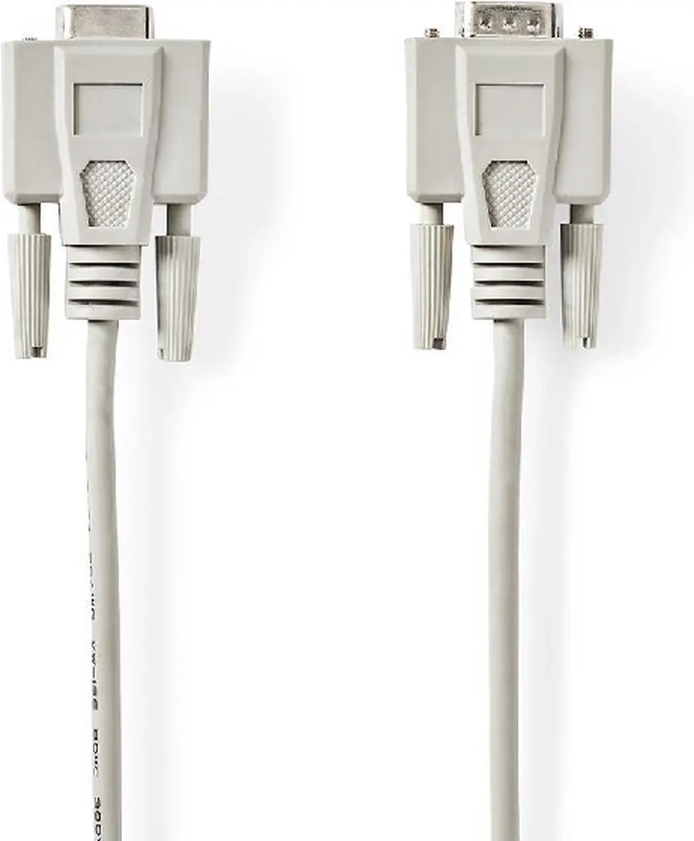 Nedis CCGL52010IV20 Seriële Kabel D-SUB 9 M/F - 2m - Ivoor