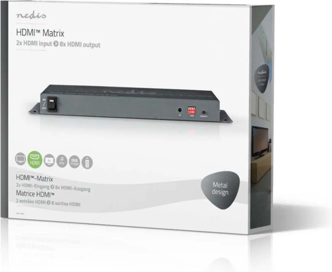 Nedis HDMI Splitter 2 naar 8 VSPL3428AT - 4K 30Hz