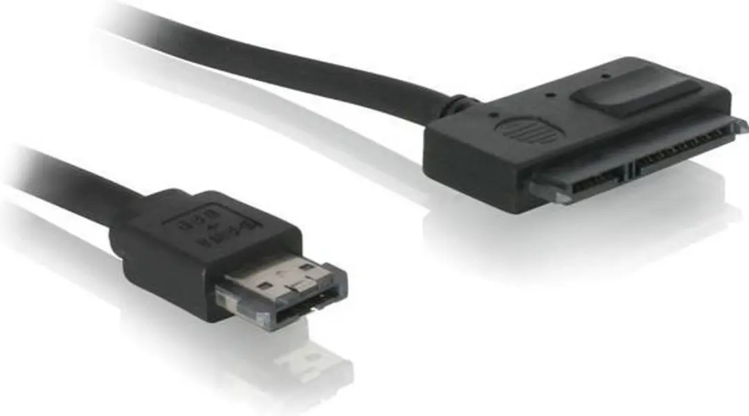 Delock eSATA naar SATA Kabel 0.5m - Zwart