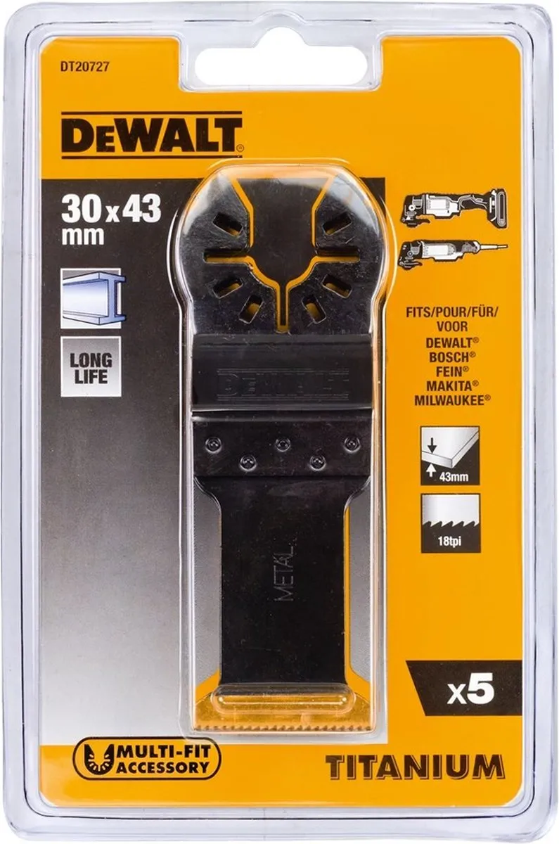 DeWalt DT20727 Multitool Zaagblad Metaal - 5 Stuks
