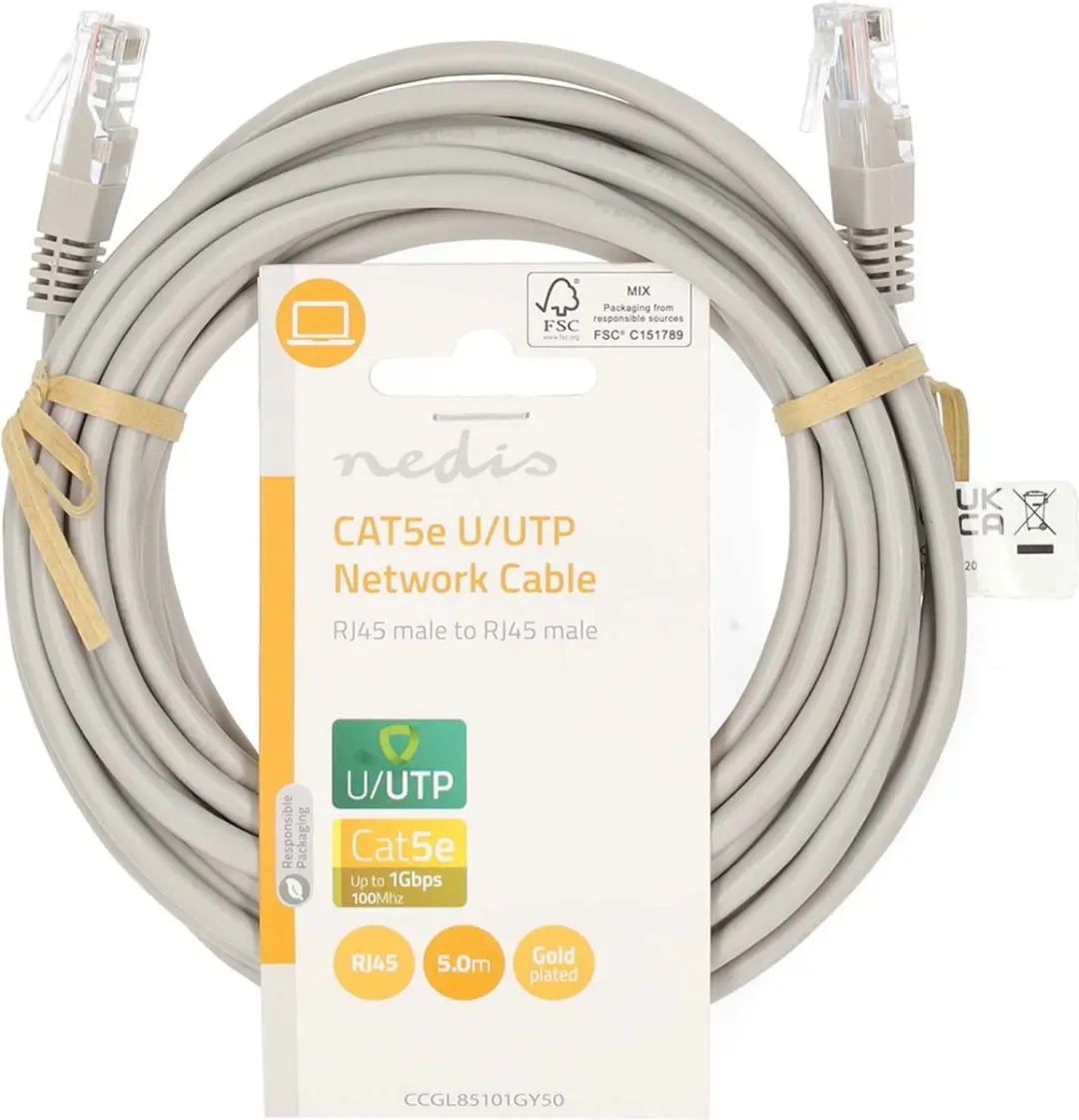 Nedis CAT5e Netwerkkabel 5m - Grijs