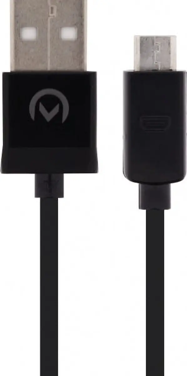 Mobilize Nylon USB-A naar Micro USB Kabel 1m - Zwart