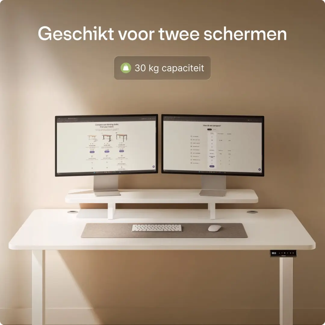 Desktronic Monitorstandaard SKU_945 - 2 Schermen 114x28cm