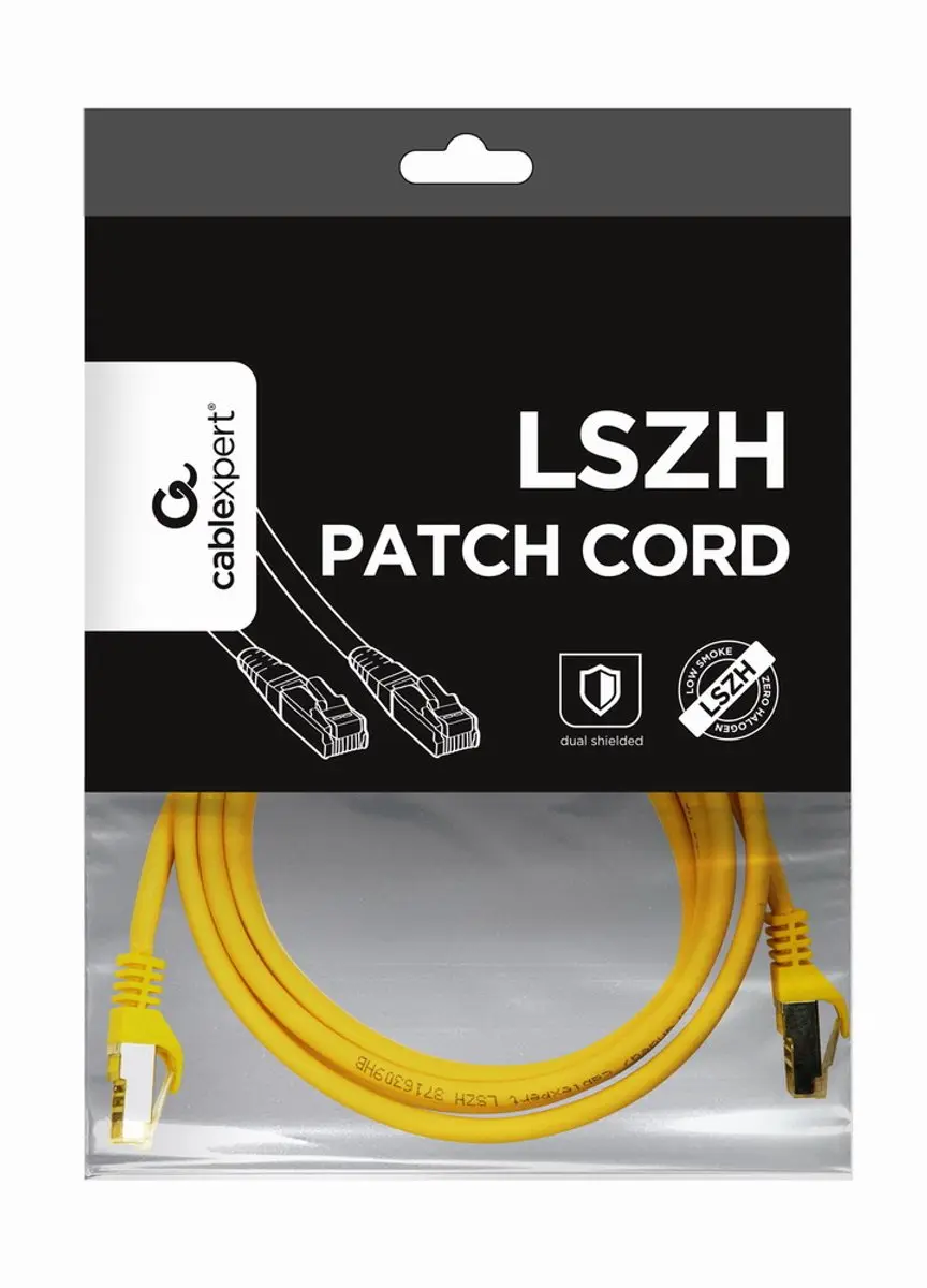Gembird S/FTP Cat6A Patchkabel LSZH Geel 1.5m
