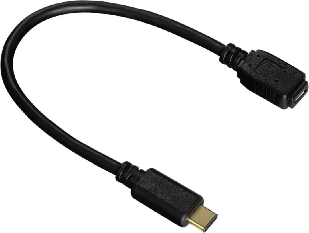 Hama Adapterkabel Micro-USB Vrouwelijk naar USB-C 0,15m