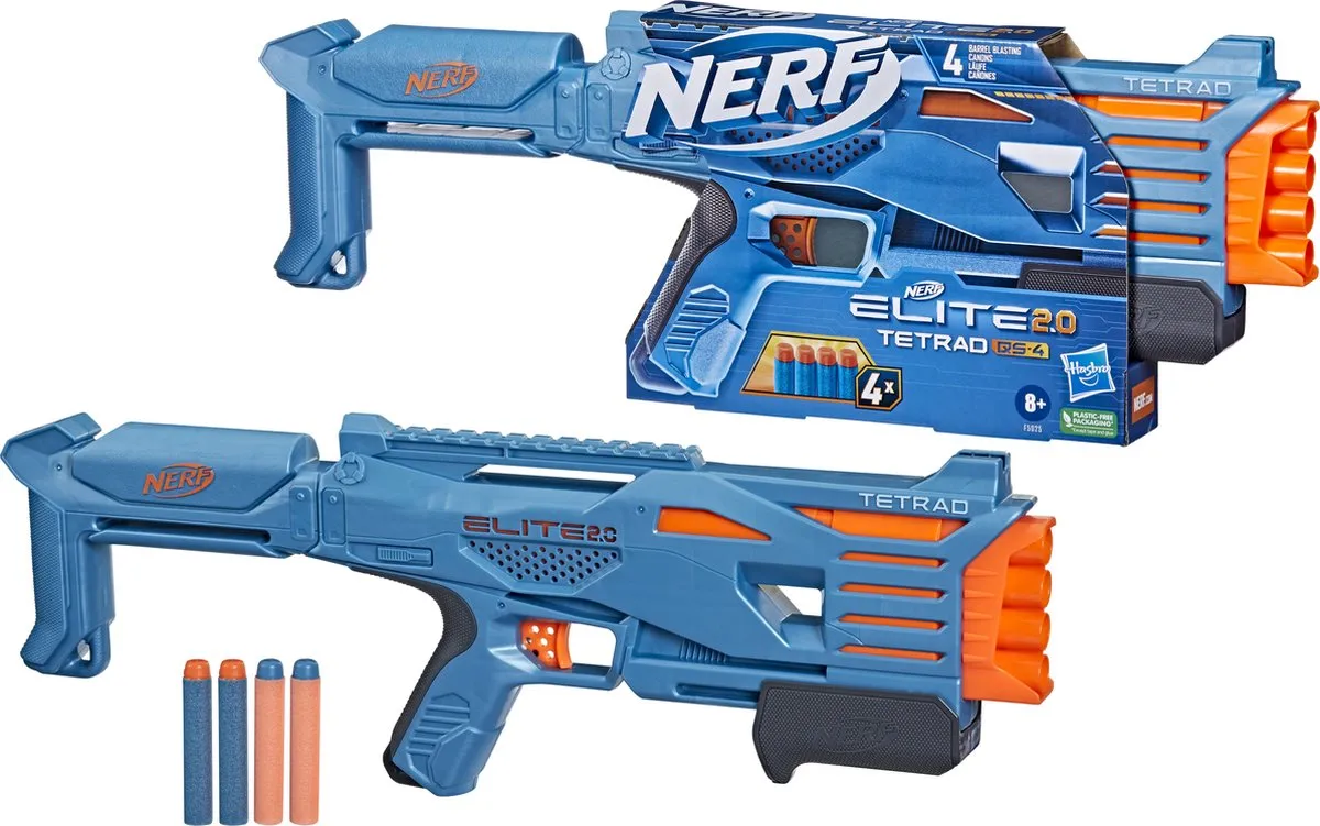 Nerf Elite 2.0 Tetrad QS-4 - Blauw